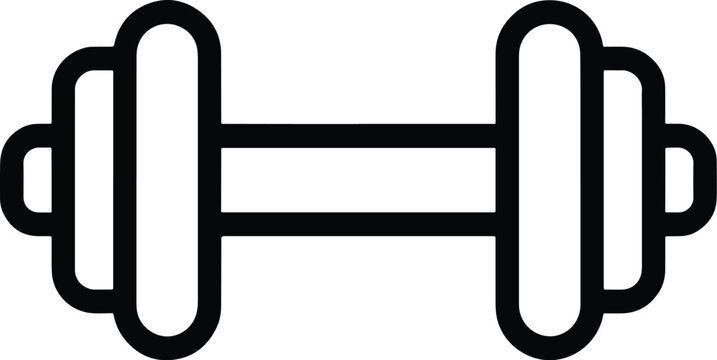 Dumbbell Outline for Fitness and Strength Training