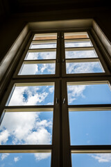 Looking out of a very tall window, Koprivnica, northern Croatia