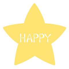 黄色の星　Happy