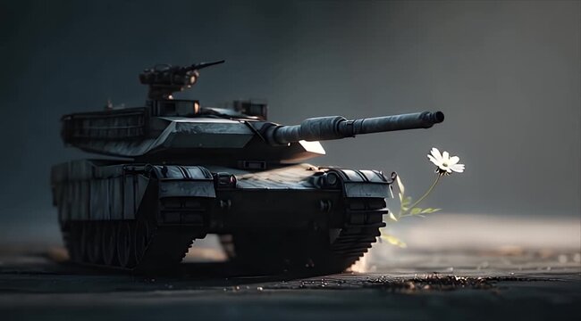 Iron Behemoth and Fragile Bloom: Contrast of Warfare and Peace