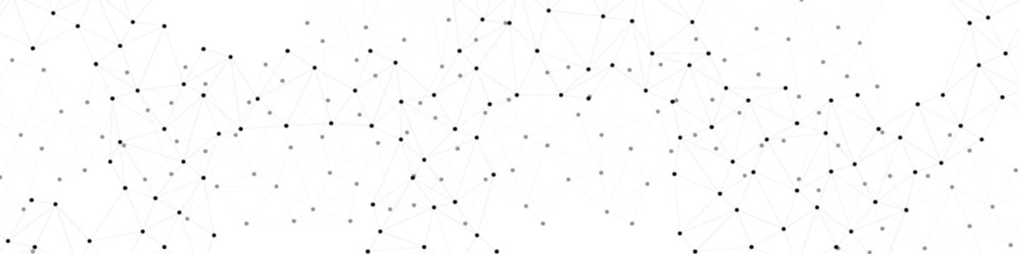 Abstract geometric minimalistic design with connecting the dots and lines. Structure molecule and communication. Big Data Visualization. technologies and sharing data as abstract concept.