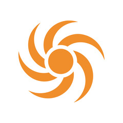 Obraz premium Stylized Orange Hurricane Symbol.