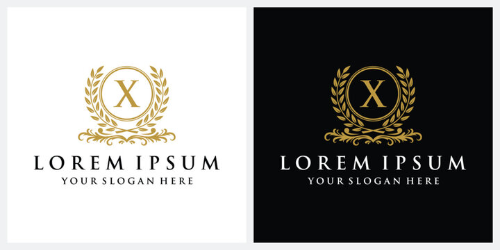 Initial letter X justice legal attorney law firm, scout badge logo design vector icon concept