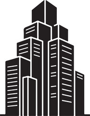 Fototapeta premium Modern city skyline silhouette illustration