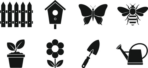 Set of black and white line icons depicting various cakes and desserts including sweets and chocolate