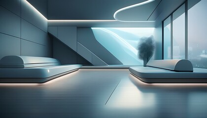 minimalist futuristic interio