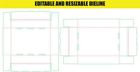Editable Resizable Dieline Templates for Custom Product Packaging Boxes