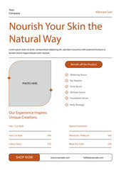 Obraz premium Brown And Black Skincare Flyer