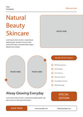 Fototapeta premium Brown And Black Skincare Flyer