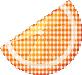 Orange Slice Pixel Art Design