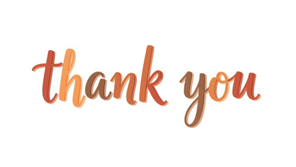 Thank you message written words.