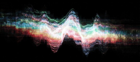 Abstract Analog Horror with Pulsing Static Waves and VHS Interference