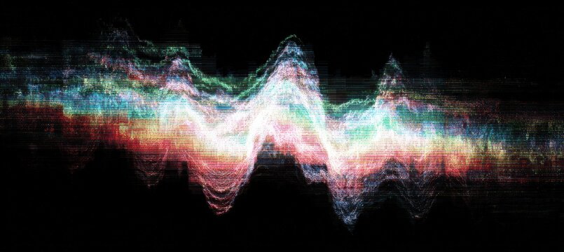 Abstract Analog Horror with Pulsing Static Waves and VHS Interference