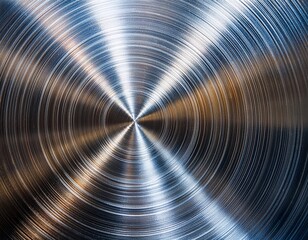 textured metallic surface a captivating display of concentric circles on a brushed metallic surface offering a sleek industrial aesthetic