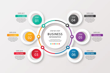 Fototapeta premium Infographic template for business concept with eight steps or options