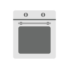 Fototapeta premium Modern White Oven Appliance with Digital Display and Handle.