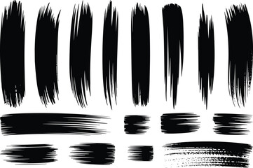 Creative Grunge Brush Stroke Silhouette for Graphic Design