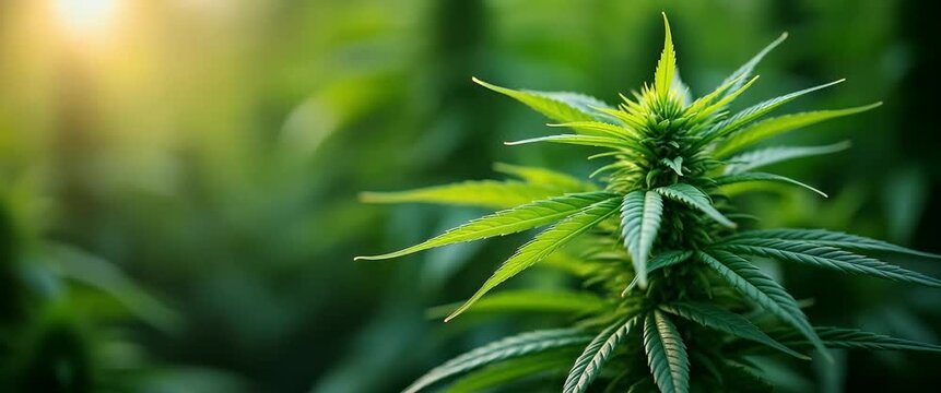 marijuana leaves cannabis plants a beautiful background hemp weed farming concept as Dense canopy of leafy hemp showcases regulated cultivation and sustainable agriculture potential reflecting evolvin
