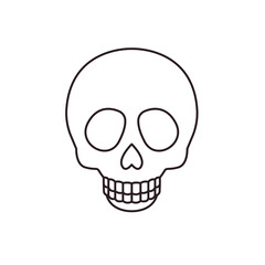 Obraz premium skull death scary halloween dead skeleton toxic pirate dying from laughter emoji symbol sign icon vector illustration isolated flat