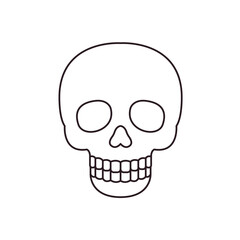 Obraz premium skull death scary halloween dead skeleton toxic pirate dying from laughter emoji symbol sign icon vector illustration isolated flat