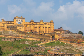 Fototapeta premium Amber fort during the day, Jaipur 