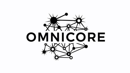 Omnicore Logo with Network Diagram Design.