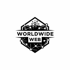 Worldwide Web Logo Design Concept Illustration.