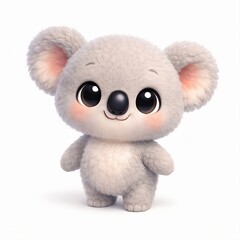 Fototapeta premium Enchanting Koala: A captivating and charming koala, with its adorable fluffy fur, big, expressive eyes, and sweet smile, invites a sense of warmth and happiness.