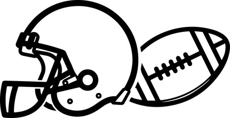 American Football Action Silhouette Icon Set