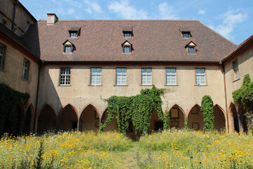 cloister of the former dominican convent in colmar in alsace in france