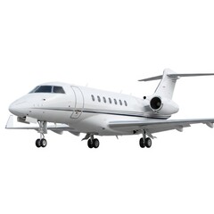 Obraz premium Luxury private jet flying through the sky