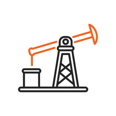 OIl pump icon outline vector illustrations concept