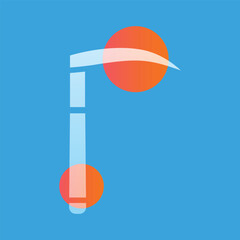 Laryngoscope glassmorphism illustration.