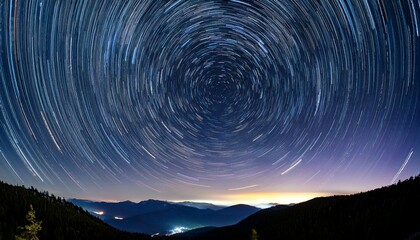 Star Trails In The Night Sky