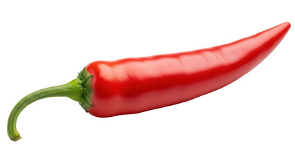 Vibrant red chili pepper PNG isolated on transparent background, spicy ingredient for cooking and...