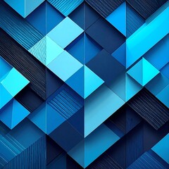 A vibrant blue abstract background featuring a dynamic arrangement of 3D cubes in varying sizes, creating depth and visual interest.