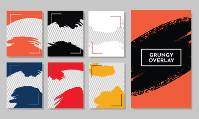 Vibrant abstract grunge brush stroke background collection for modern posters, artistic covers, and dynamic flyer design templates.