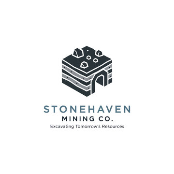 Stonehaven Mining Company Logo Design Element.