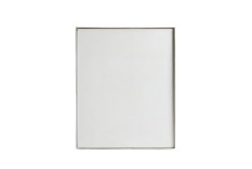 Minimalist Thin Silver Metal Portrait Picture Frame Mockup Trensprent  Background png