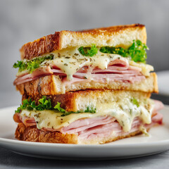 Ham and cheese sandwich