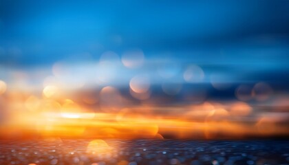 Obraz premium Blurred Blue And Orange Background