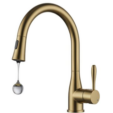 Modern gold kitchen faucet with touchless sensor