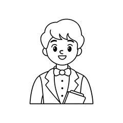 vector illustration of cartoon doctor