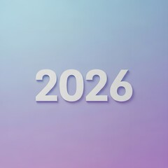 2026 number new year future wallpaper, illustration, banner, vector