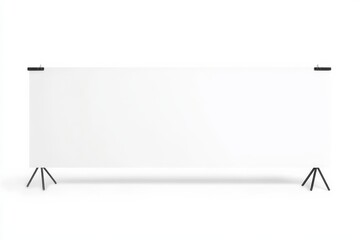 Mock up of a vinyl banner on a white background with no text or images showcasing a simple display for events or advertising purposes