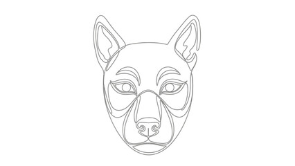 Fototapeta premium pitbull dog head drawing