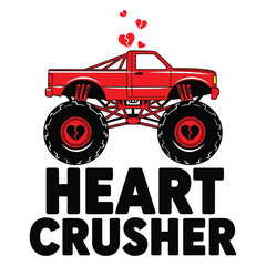 Heart Crusher Monster Truck Love Breakup Illustration © TAPU SHAHA