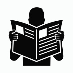 Person reading newspaper