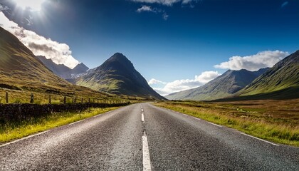 Open Road In Glencoe Scotland Scottish Highlands