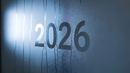 2026 number new year future wallpaper, illustration, banner, vector